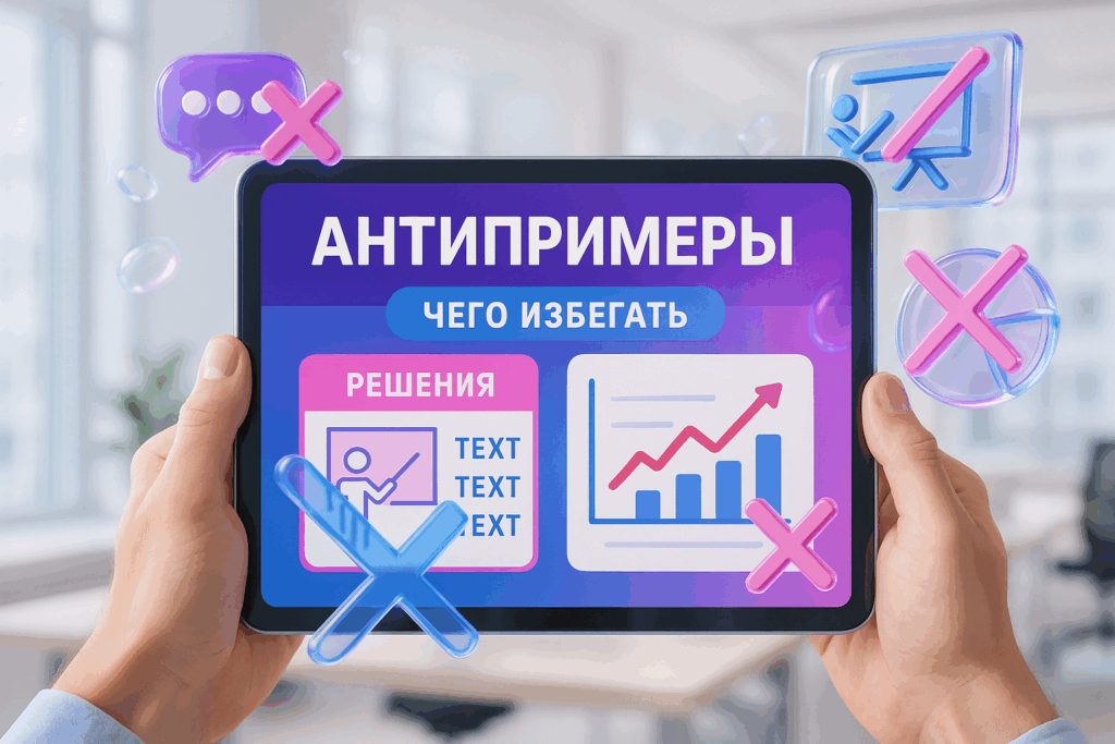 Что не стоит делать в презентации: антипримеры и решения