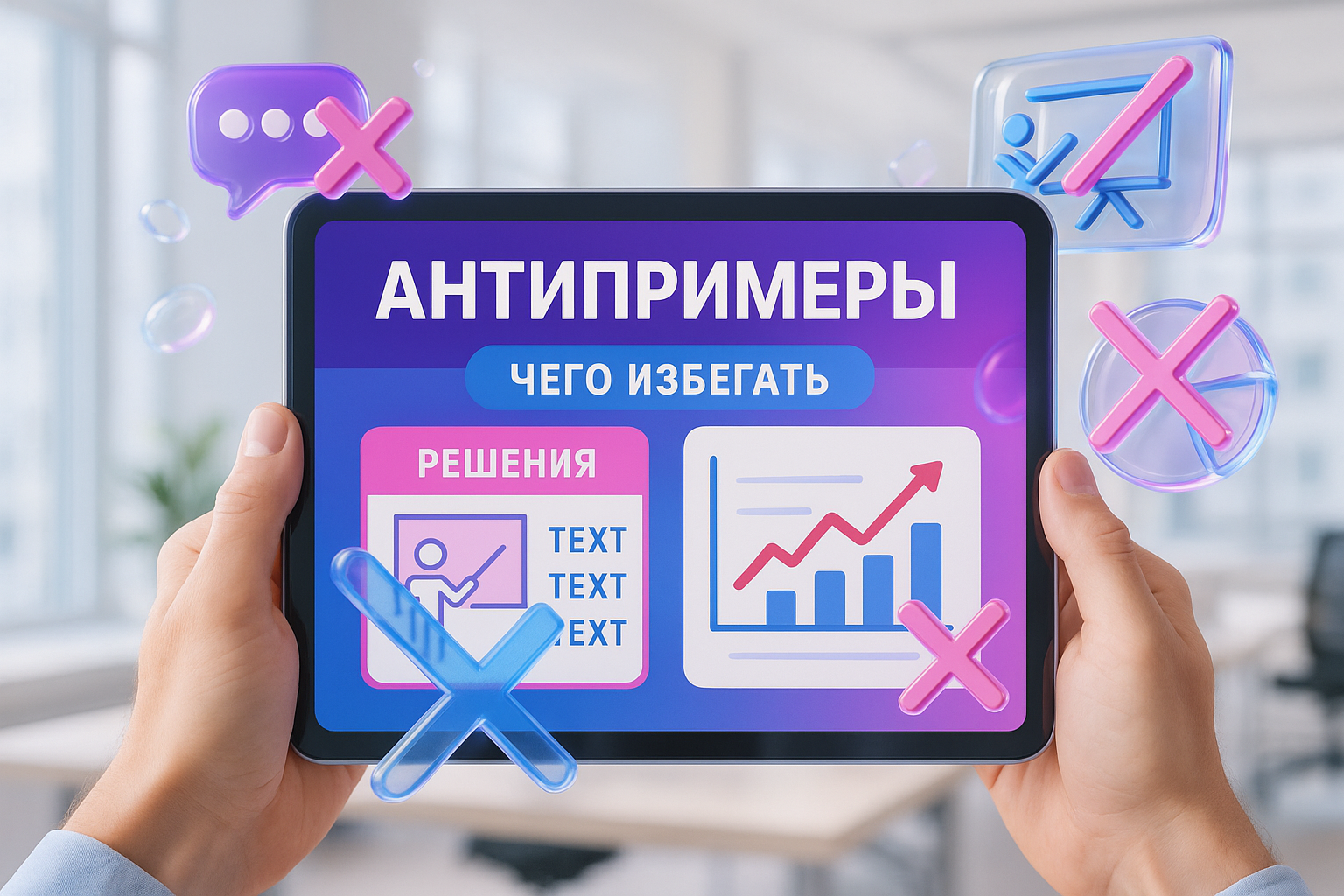 Что не стоит делать в презентации: антипримеры и решения