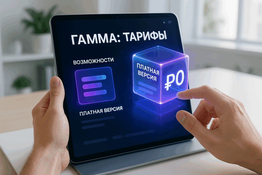 Gamma app: тарифы и возможности платной версии