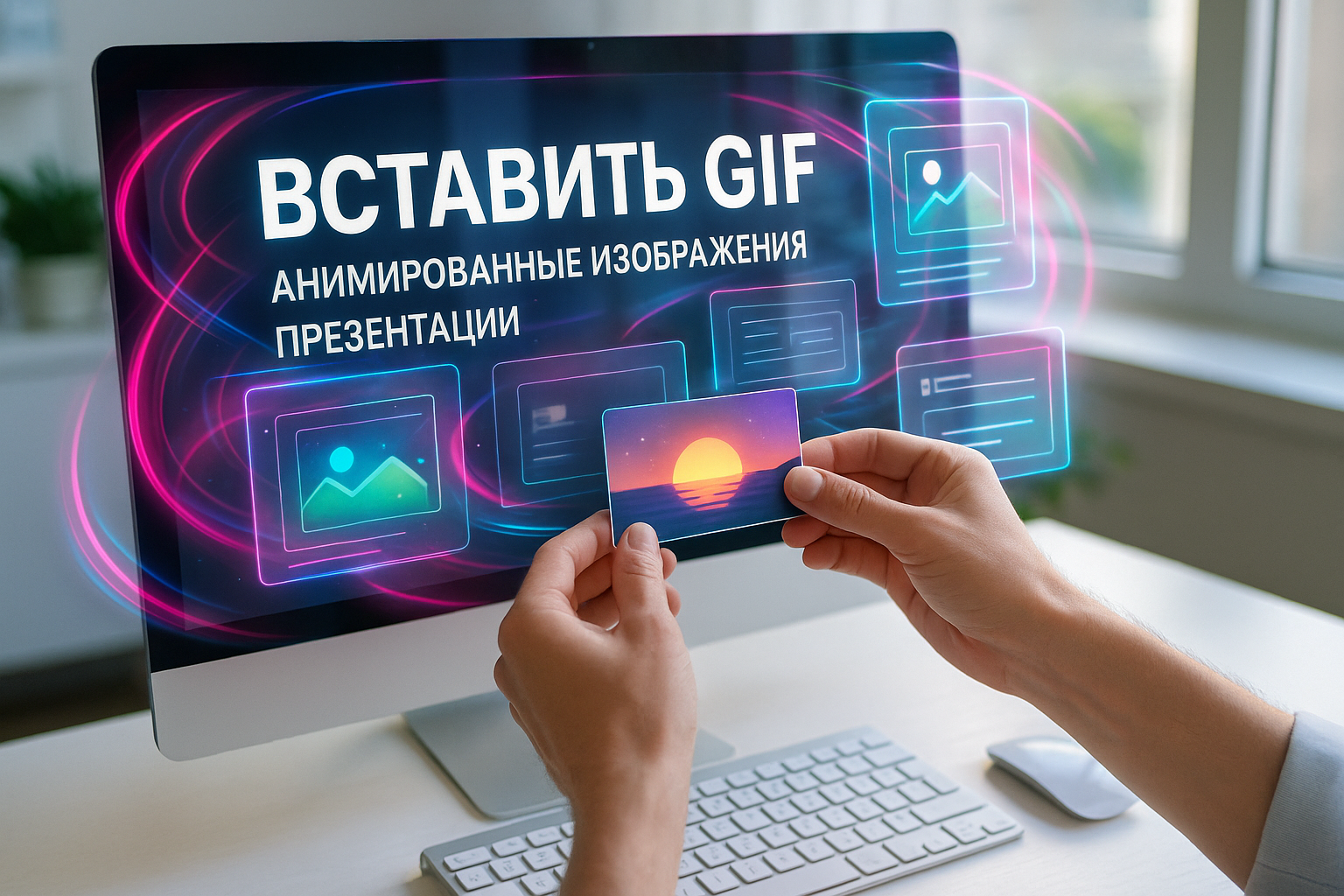 Как вставить GIF в презентацию: анимированные изображения