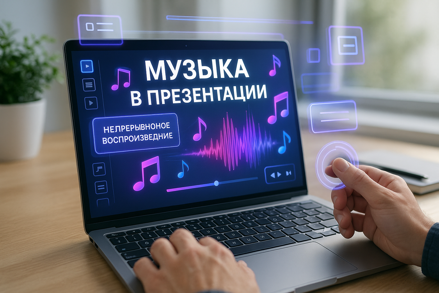 Как вставить музыку в презентацию на весь показ: непрерывное воспроизведение