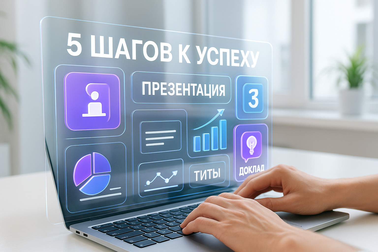 Презентация для доклада: гайд из 5 шагов к успеху