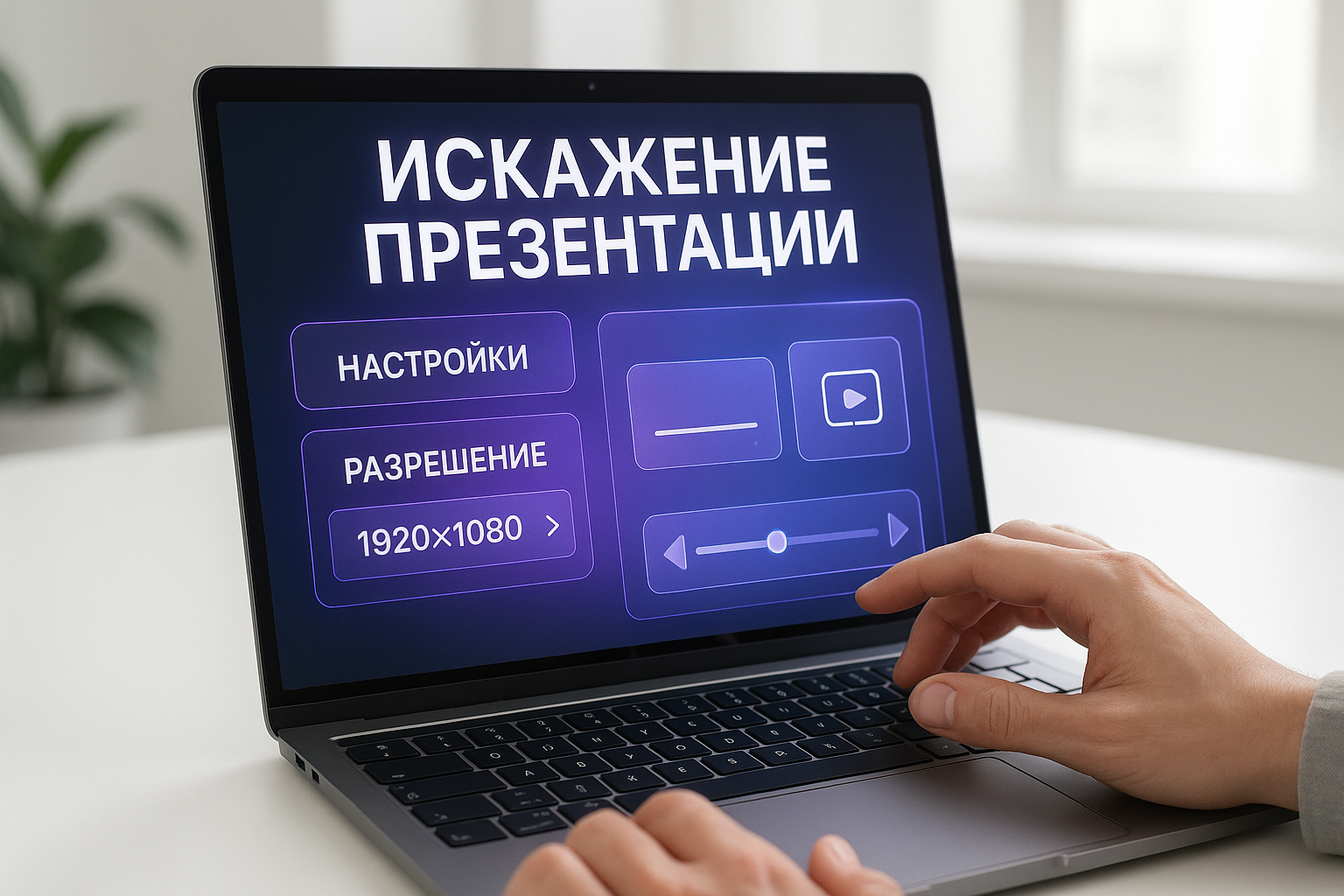 Презентация искажается на проекторе: настройка разрешения