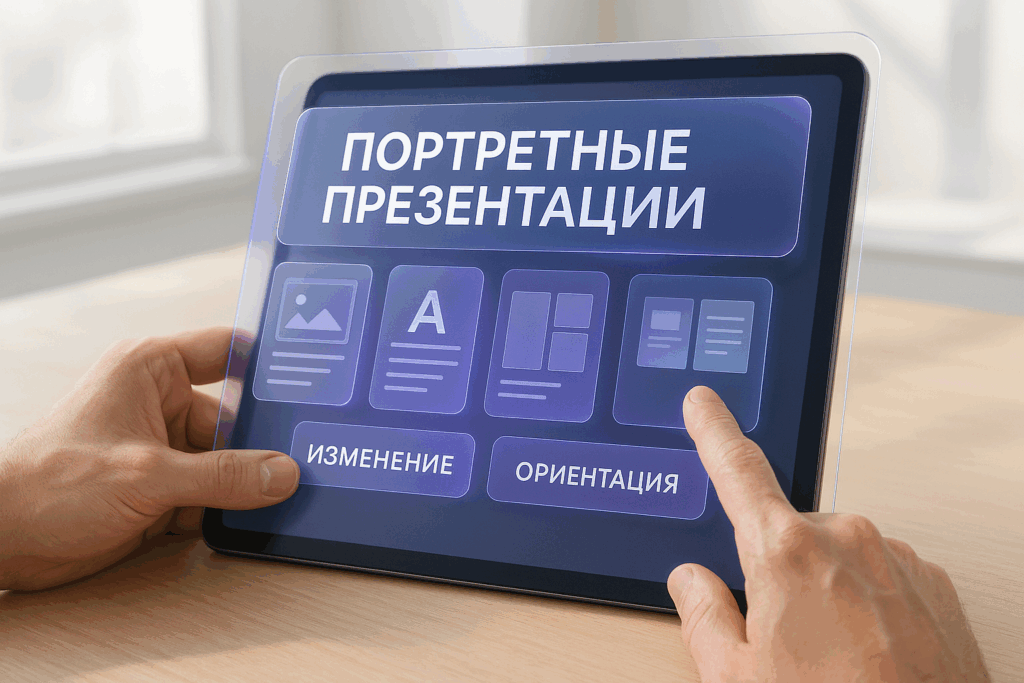 Как сделать презентацию портретной: изменение ориентации слайдов