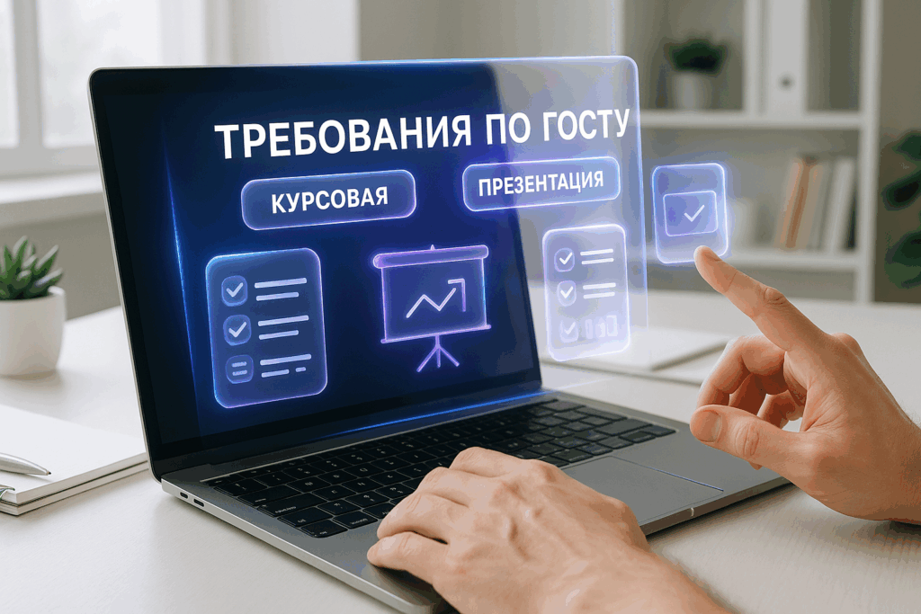 Презентация для курсовой работы: 10 требований по ГОСТу