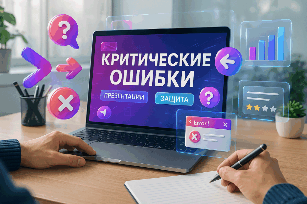 Презентация для защиты курсовой: 5 критических ошибок