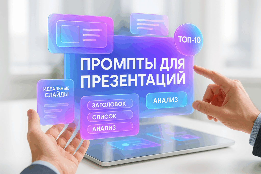 Промты для презентаций с ИИ: ТОП-10 запросов для идеальных слайдов 2025