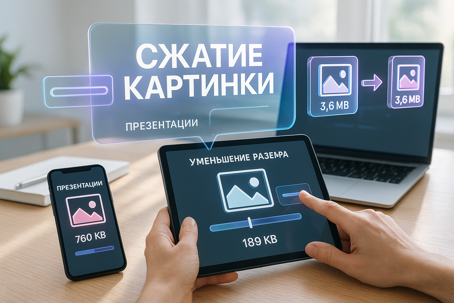 Как сжать картинки в презентации: уменьшение размера изображений