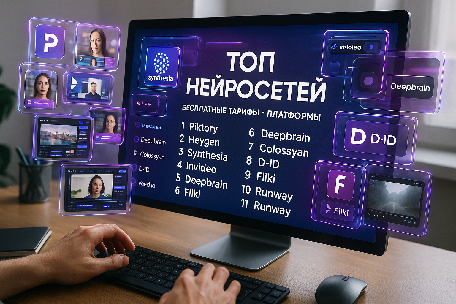 ТОП нейросетей для создания видео: 10 платформ с бесплатными тарифами