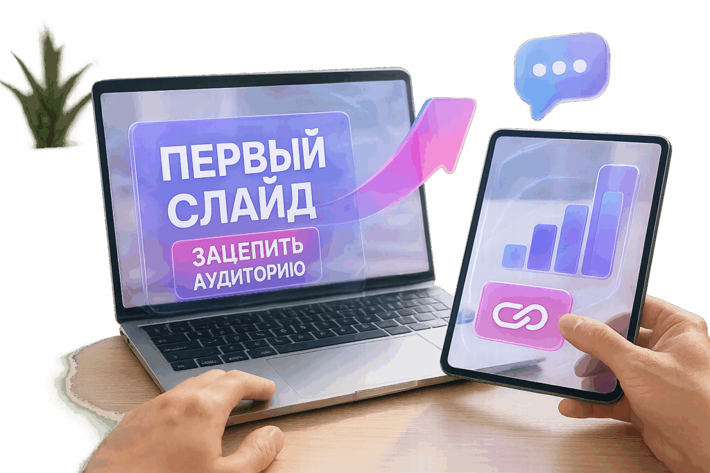 Как оформить первый слайд презентации: как зацепить аудиторию с первых секунд