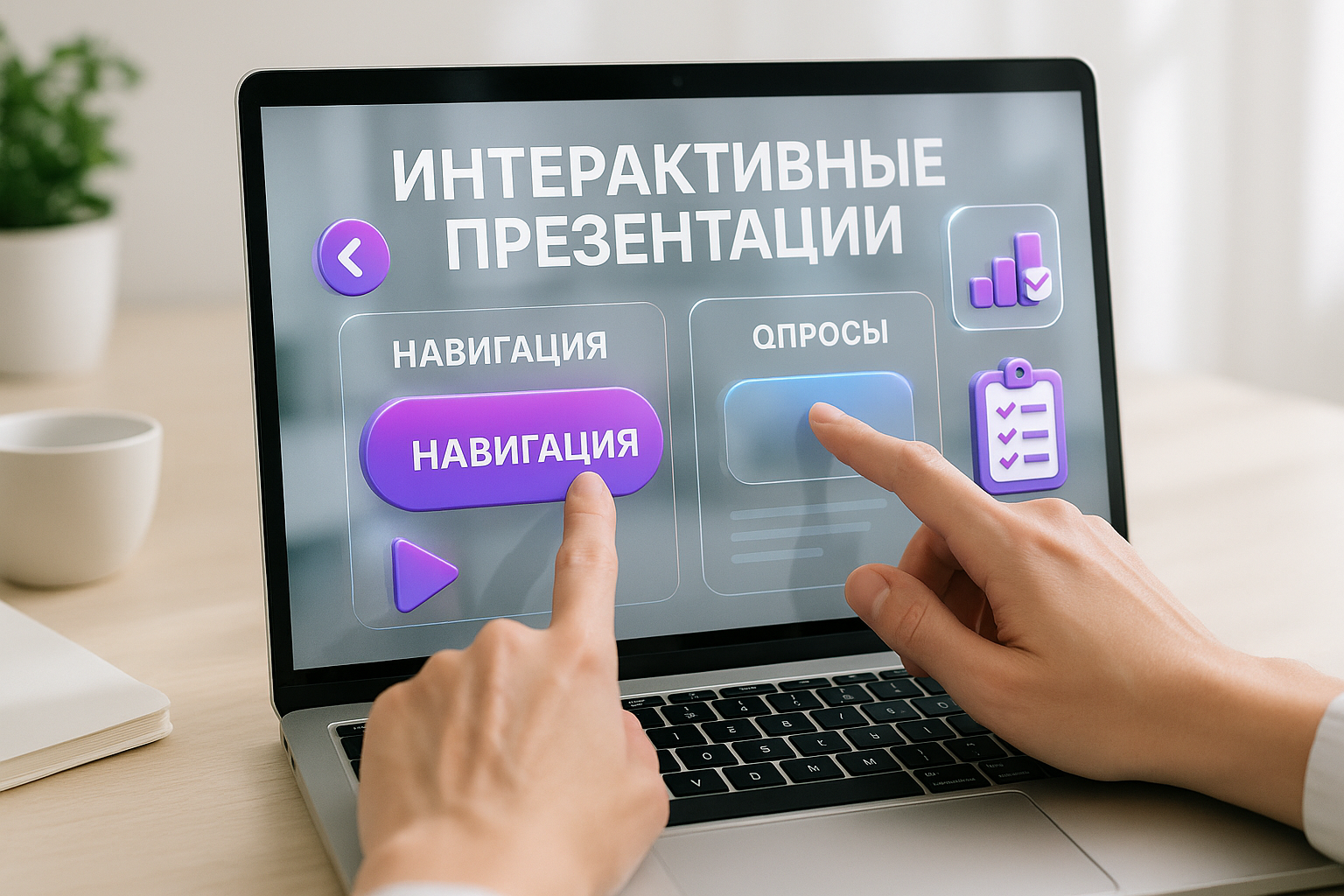 Как сделать интерактивную презентацию — добавление кнопок навигации и опросов