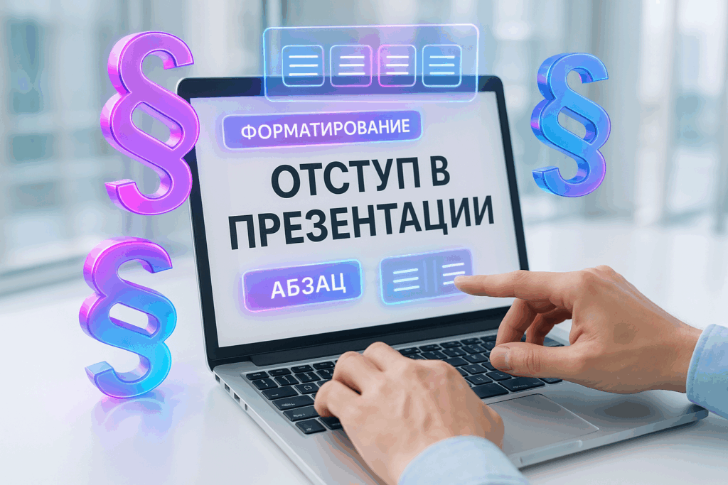 Как сделать отступ в презентации: форматирование абзацев за 10 секунд