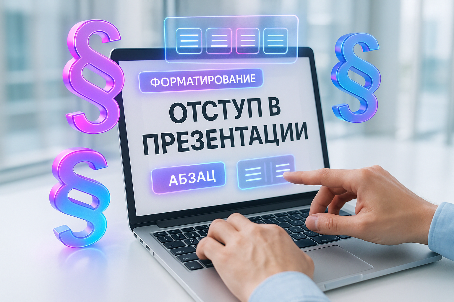 Как сделать отступ в презентации: форматирование абзацев за 10 секунд