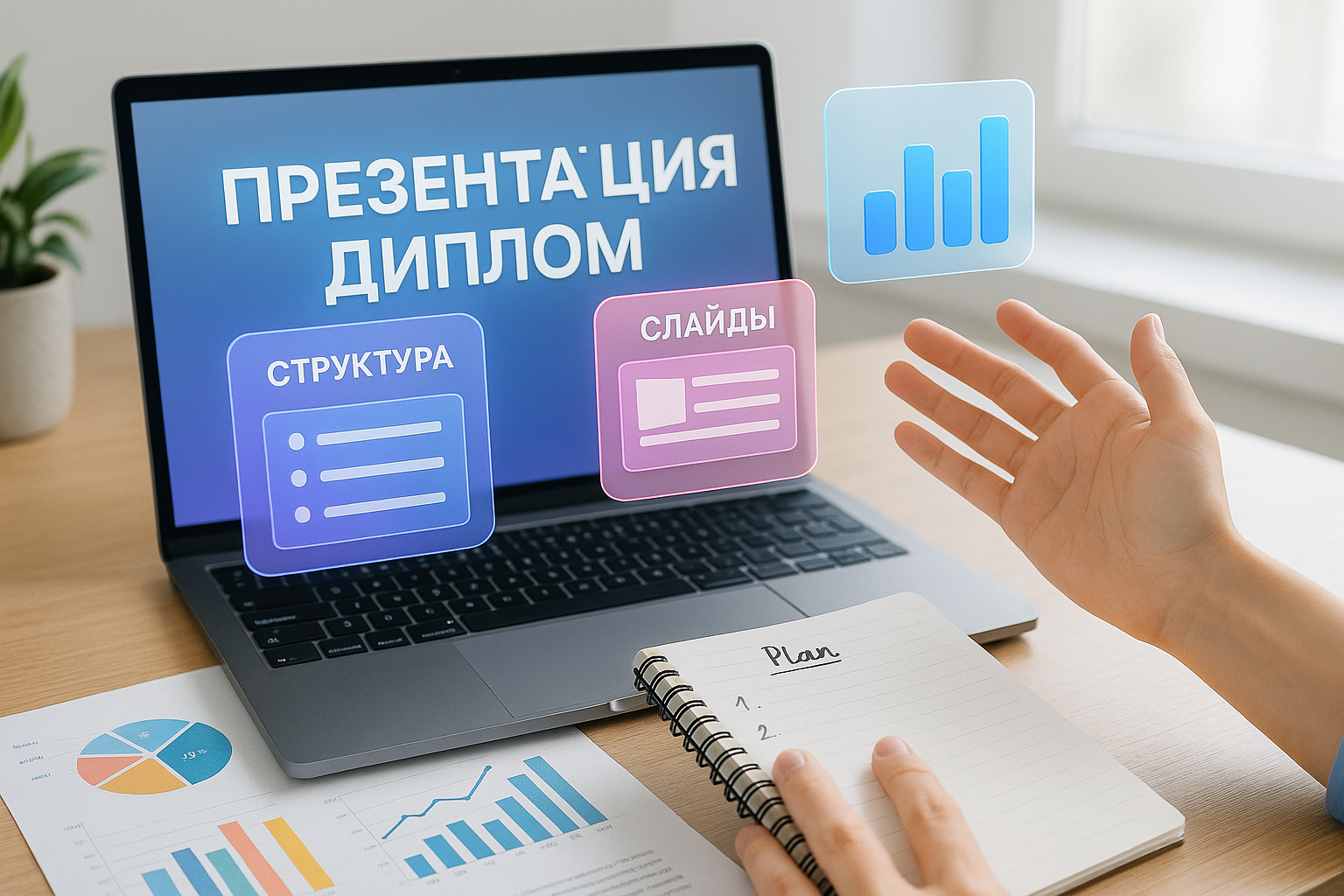 Как сделать презентацию к диплому — структура из 12 слайдов с примерами