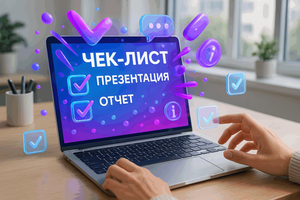 Презентация для защиты отчета по практике: чек-лист из 20 пунктов