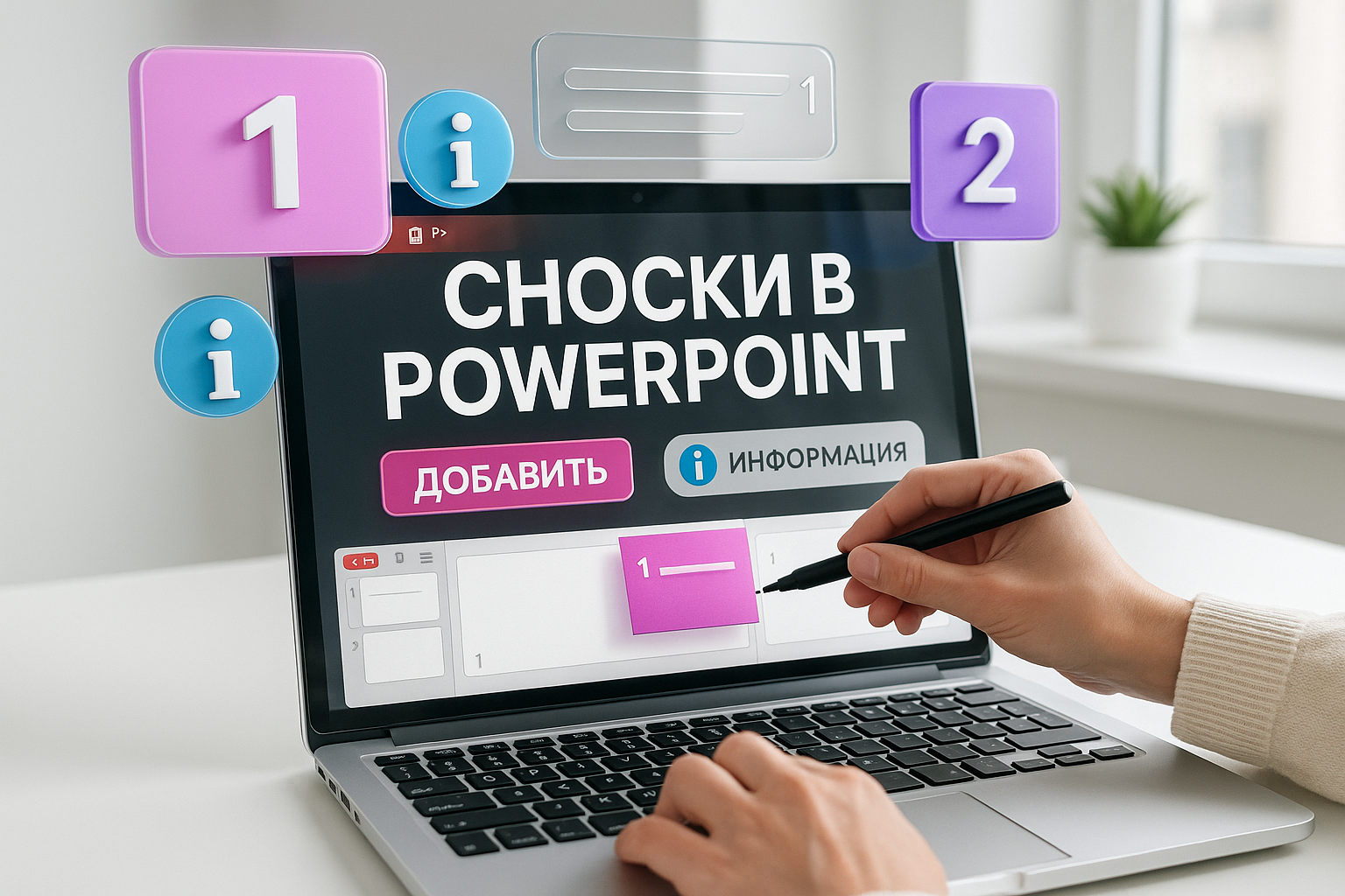Как сделать сноску в презентации PowerPoint: добавление информации за минуту