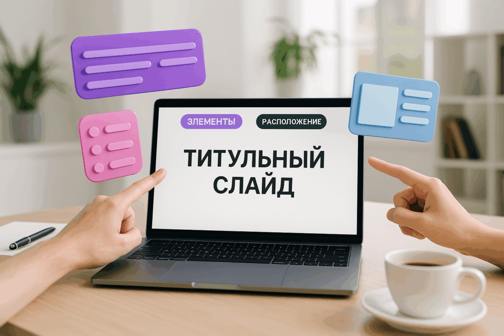 Как создать титульный слайд презентации — обязательные элементы и их расположение