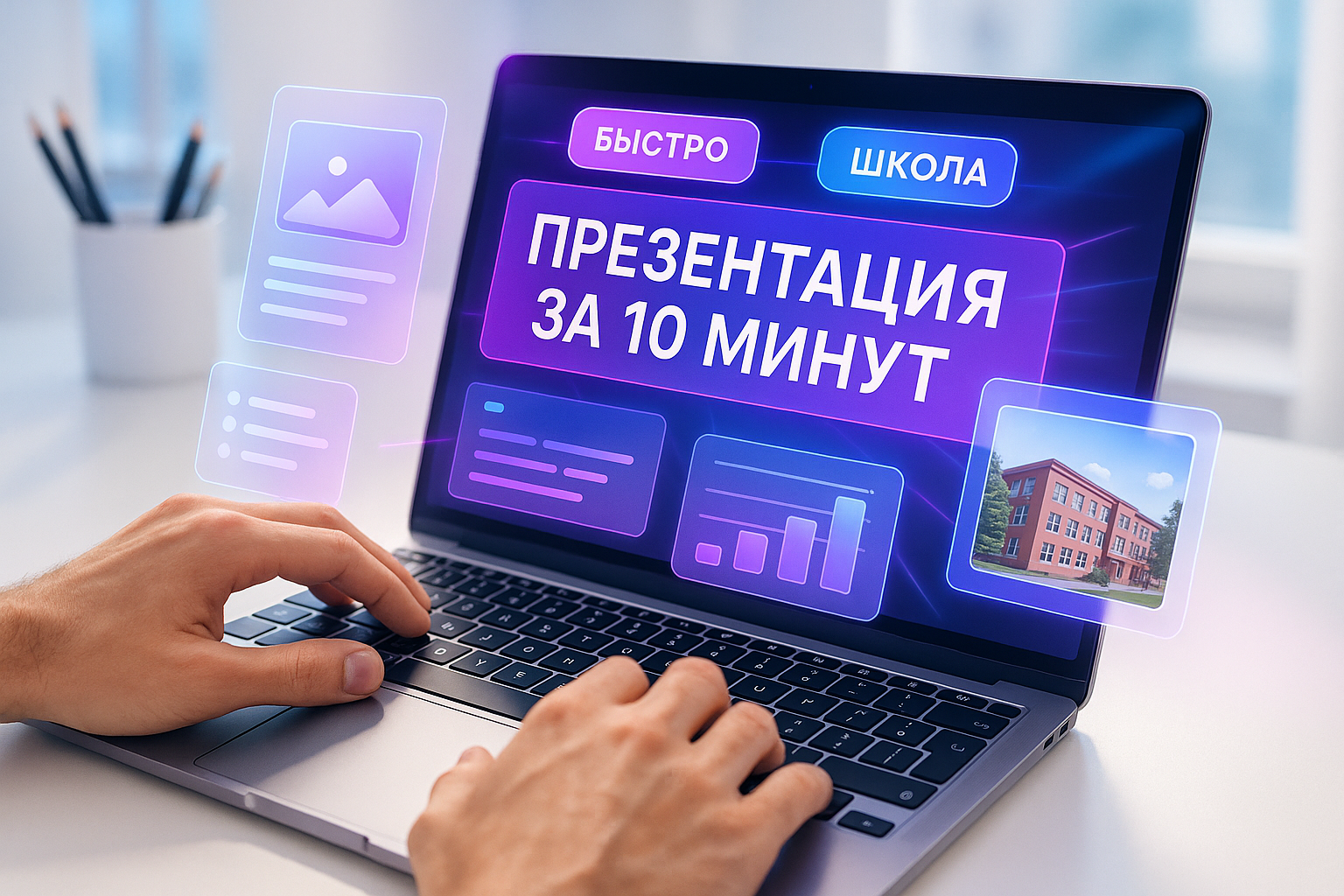 Как быстро сделать презентацию для школы за 10 минут