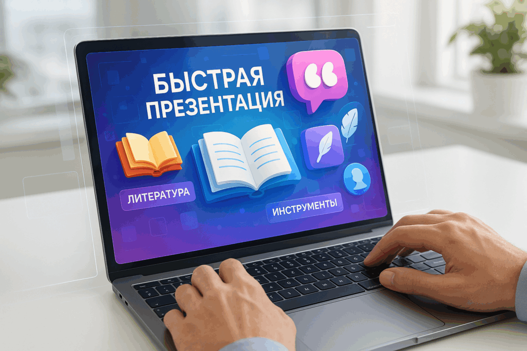 Как сделать презентацию по литературе быстро