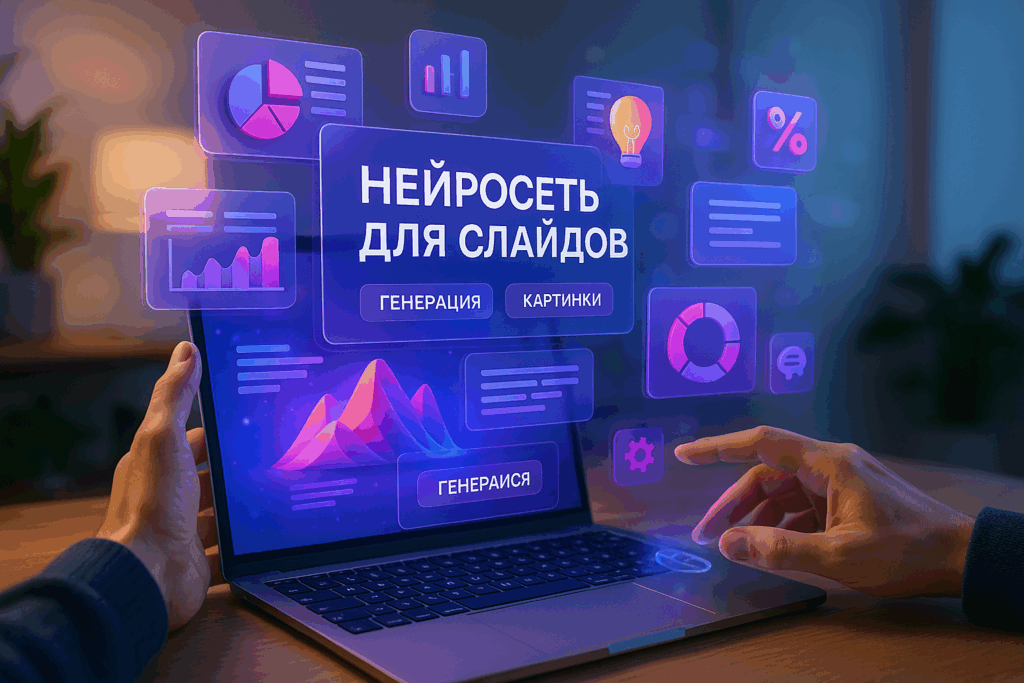 Нейросеть создает слайды с картинками автоматически
