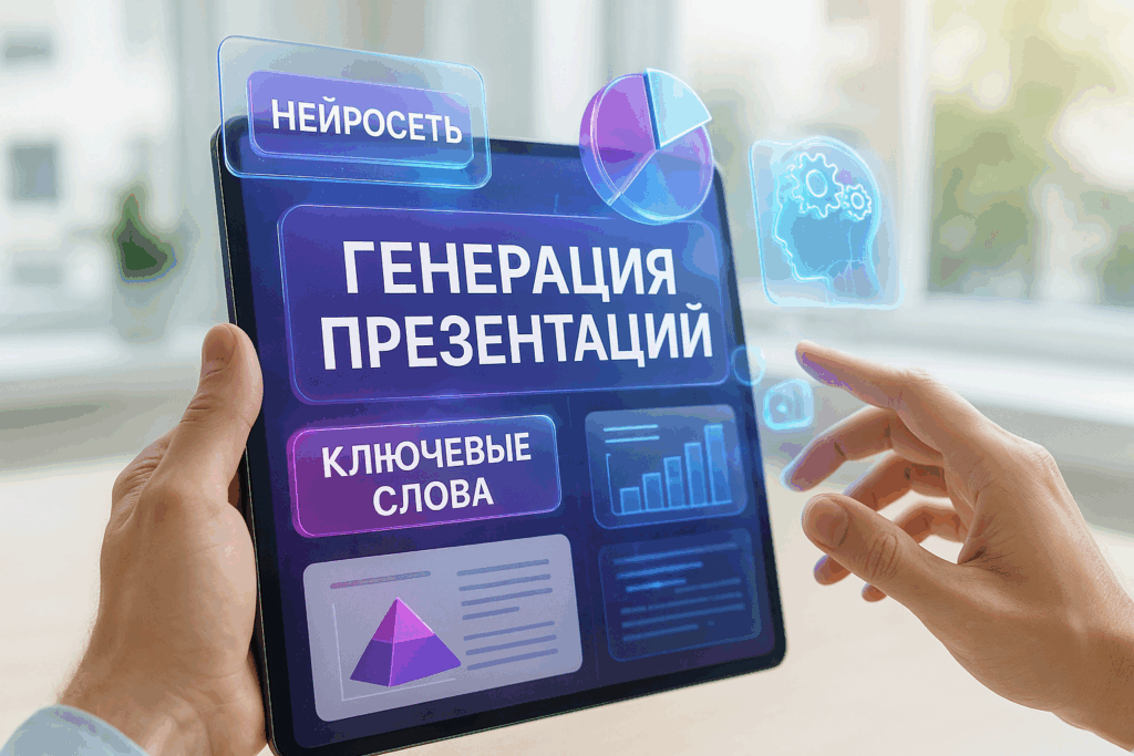 Нейросеть генерирует презентацию по ключевым словам