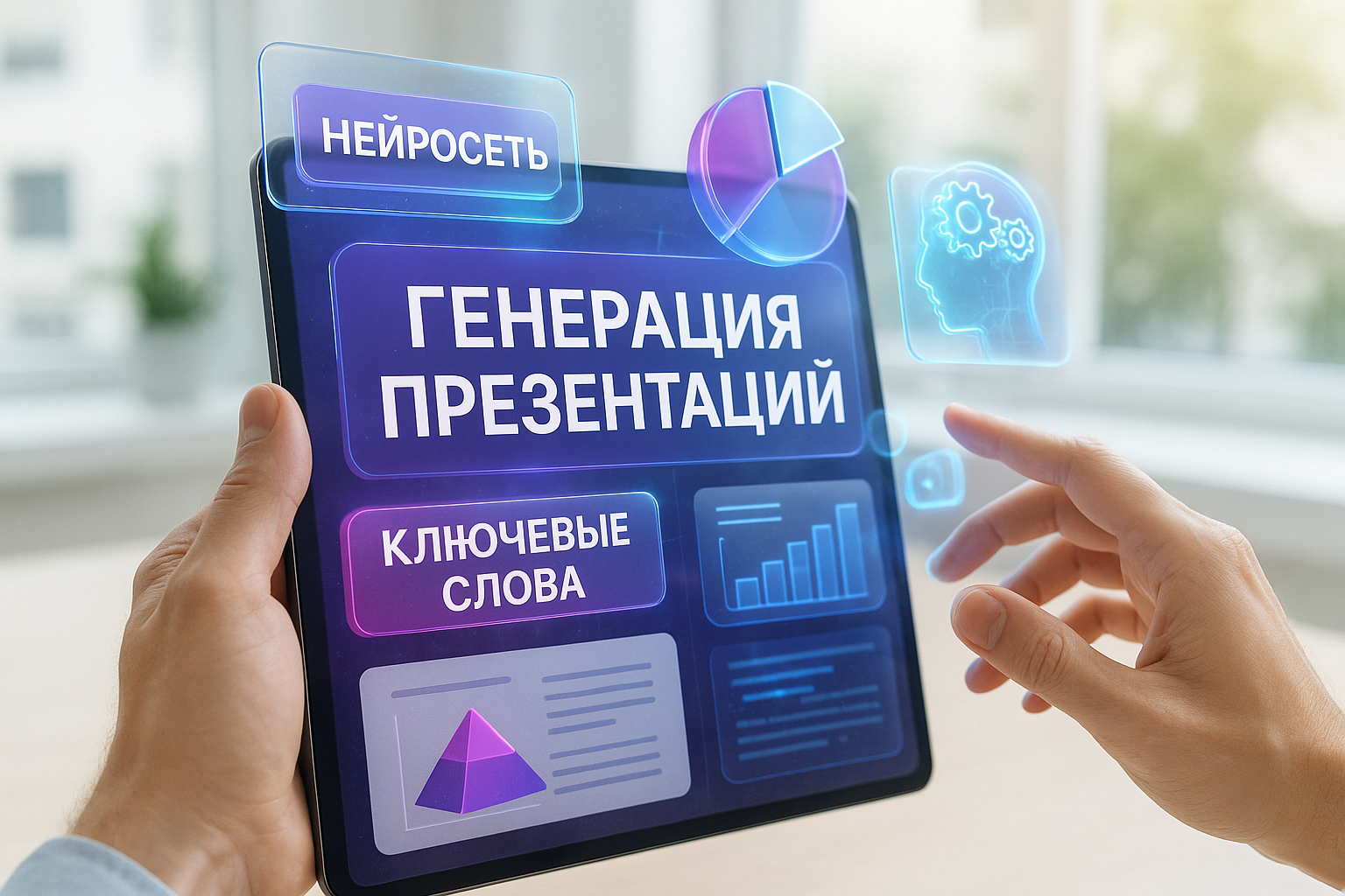 Нейросеть генерирует презентацию по ключевым словам