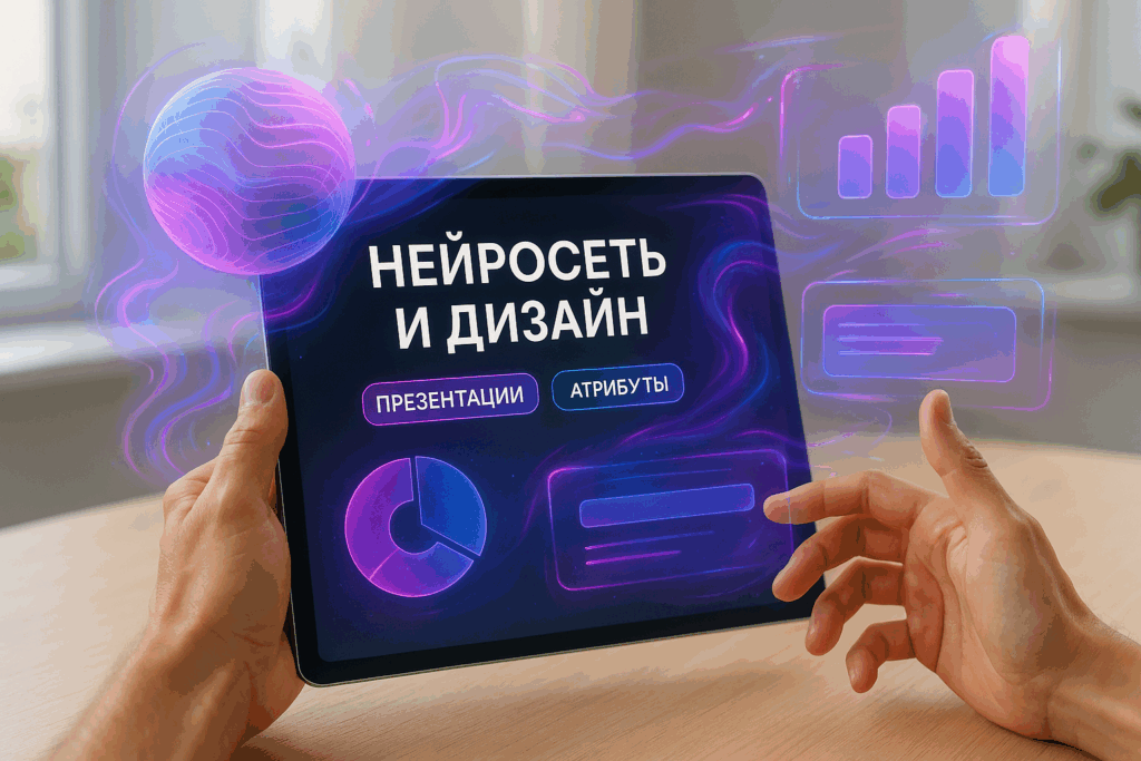 Нейросеть делает презентацию с дизайном