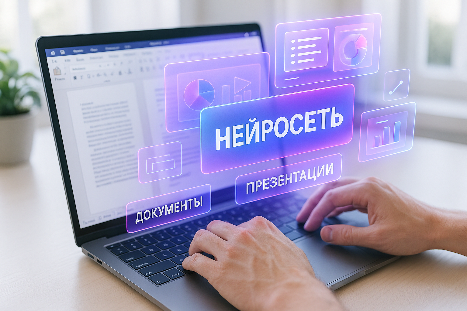 Нейросеть делает презентацию из документа Word