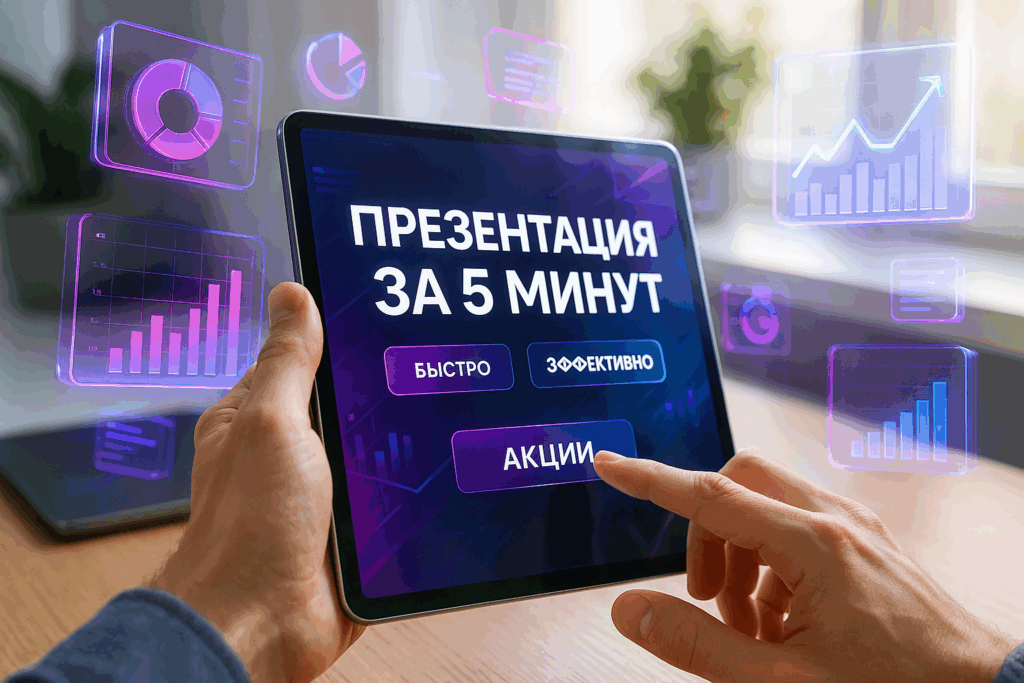 Как сделать презентацию акции за 5 минут