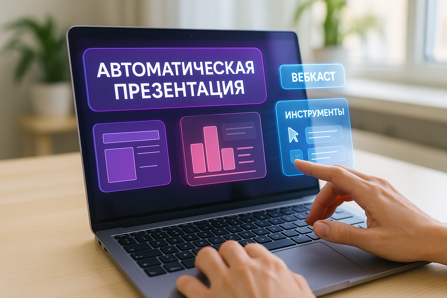 Сделать презентацию для вебкаста автоматически