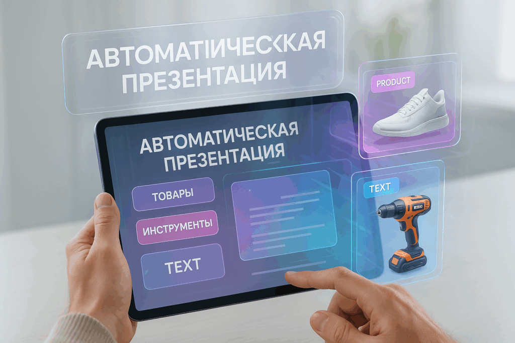Как сделать презентацию товара автоматически