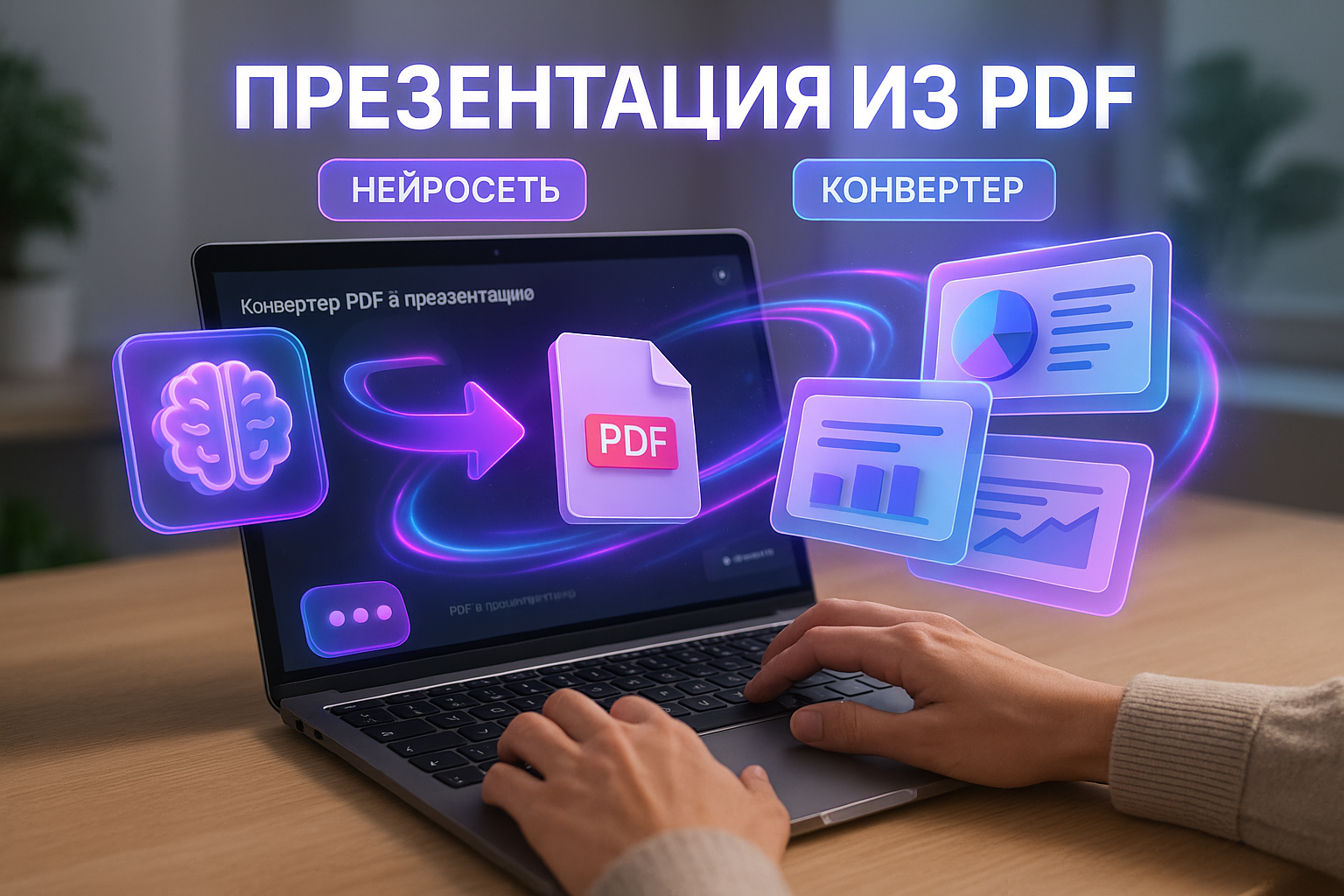 Создание презентации из PDF файла через нейросеть