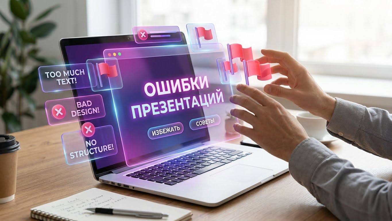 10 главных ошибок при создании презентаций и как их избежать