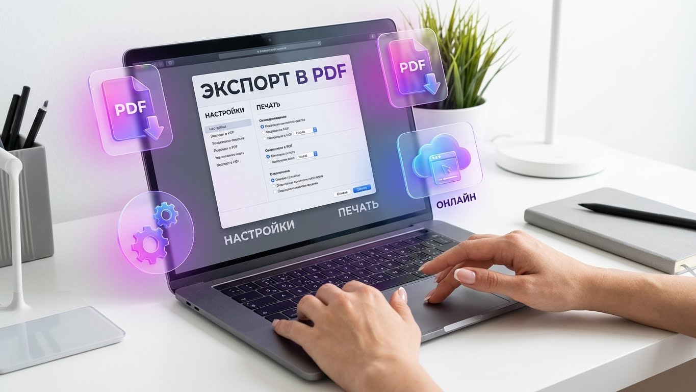 Экспорт презентации в PDF: настройки для печати и онлайн-просмотра