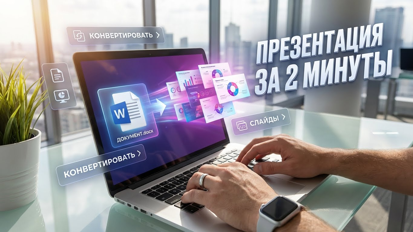 Как превратить Word документ в презентацию за 2 минуты