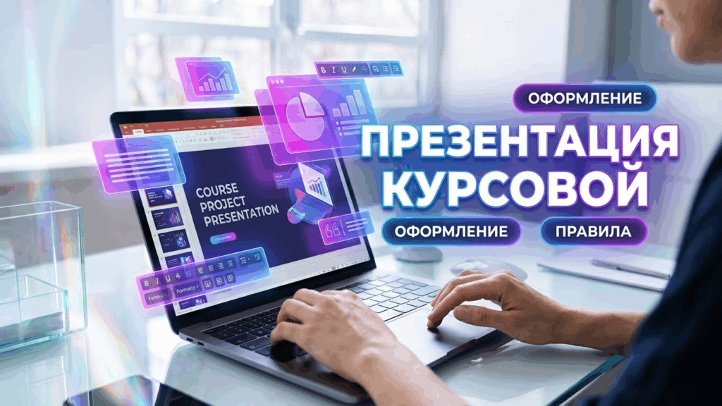 Как сделать презентацию для курсовой работы: образец и правила оформления