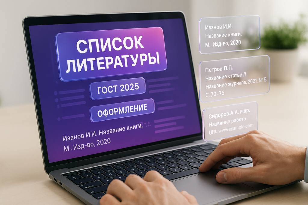Как оформить список литературы в презентации по ГОСТу 2025