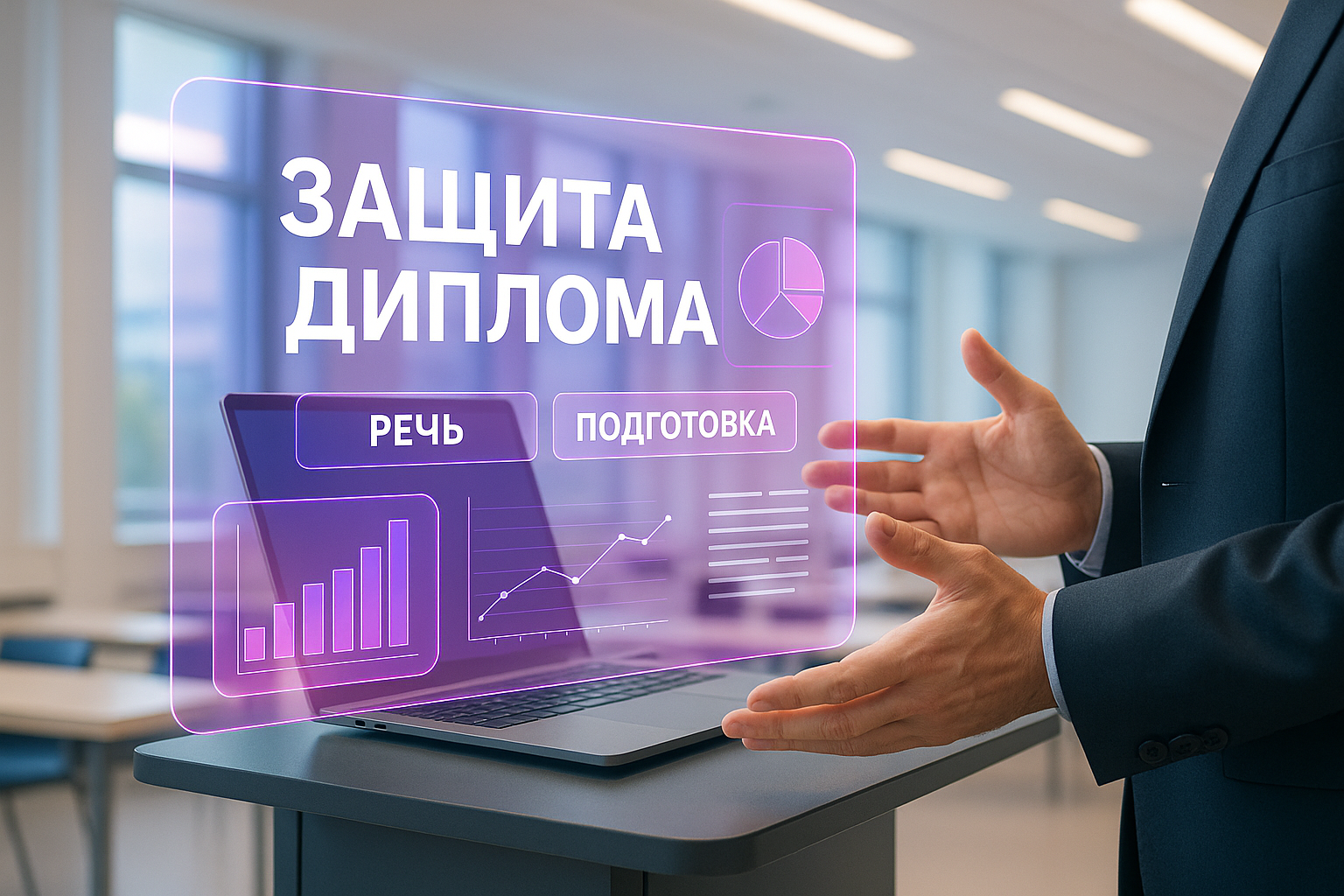 Что говорить при защите презентации диплома 2025 — речь на 7-10 минут