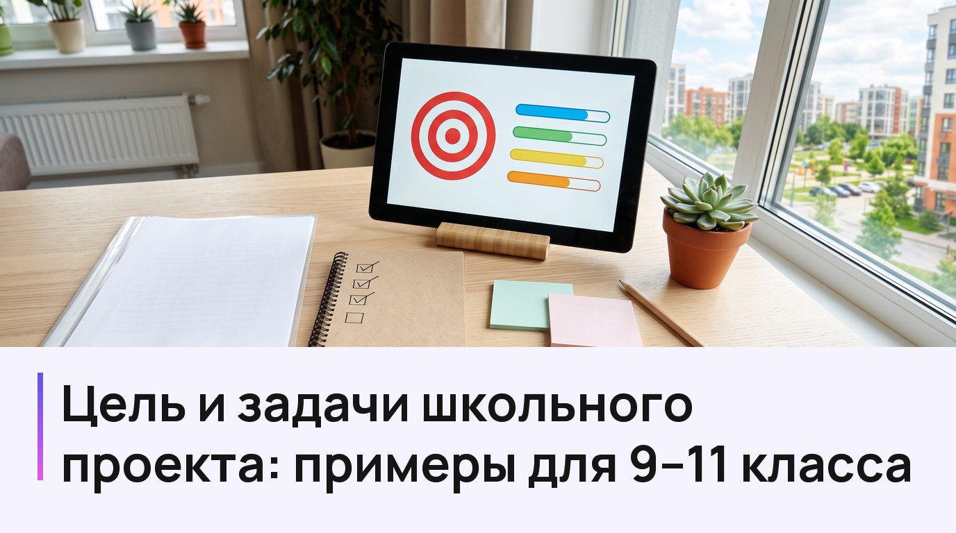 Цель и задачи школьного проекта: примеры для 9–11 класса