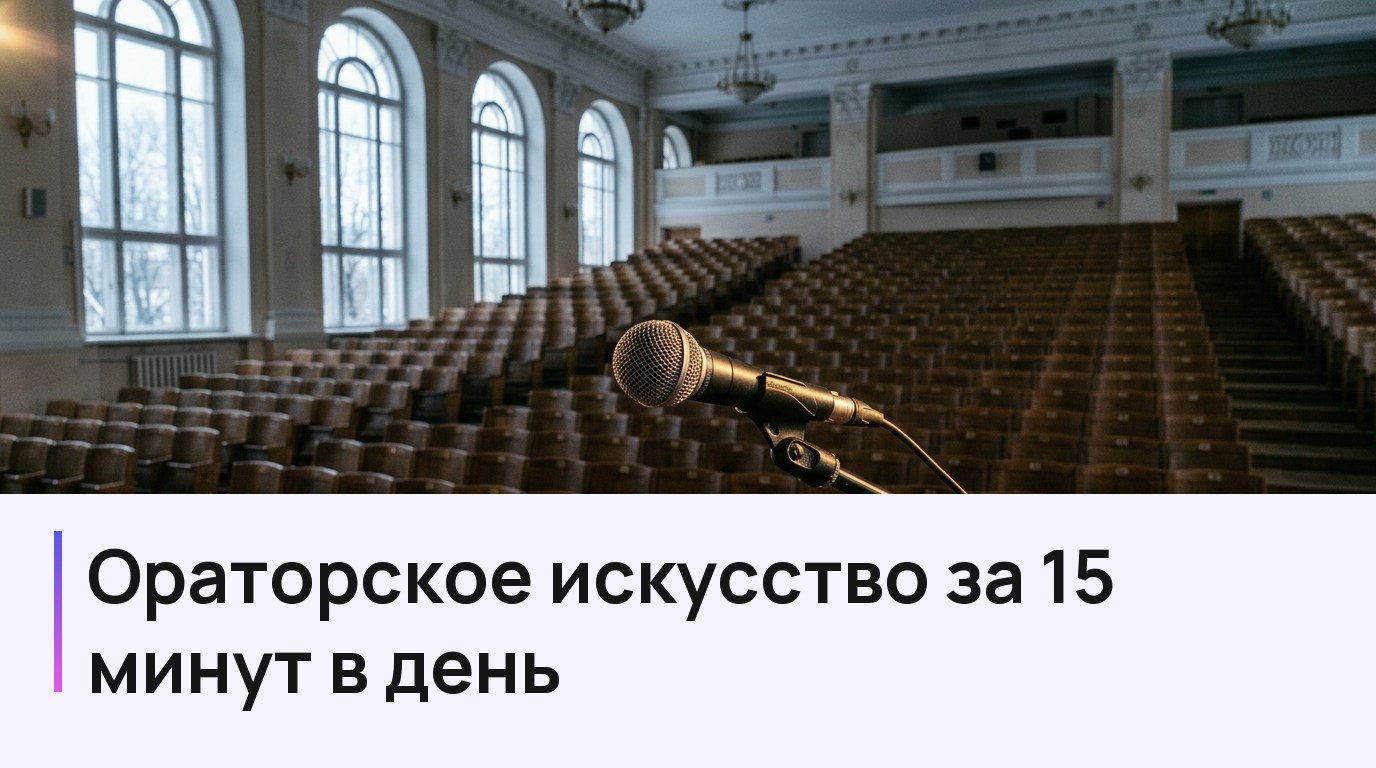 Ораторское искусство с нуля: 4 недели по 15 минут в день