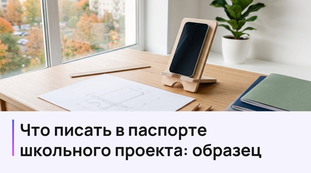 Стол школьника с эскизом и готовой подставкой для телефона из фанеры