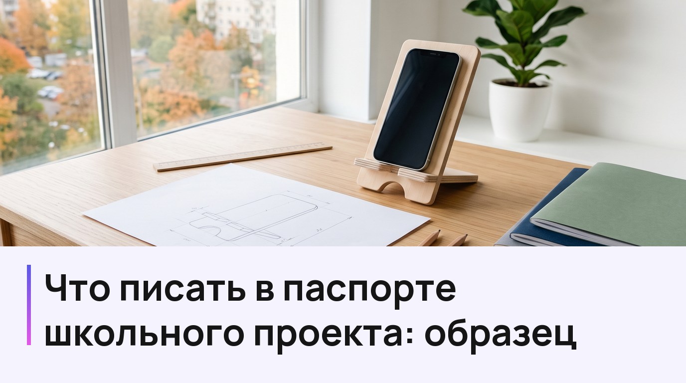Стол школьника с эскизом и готовой подставкой для телефона из фанеры