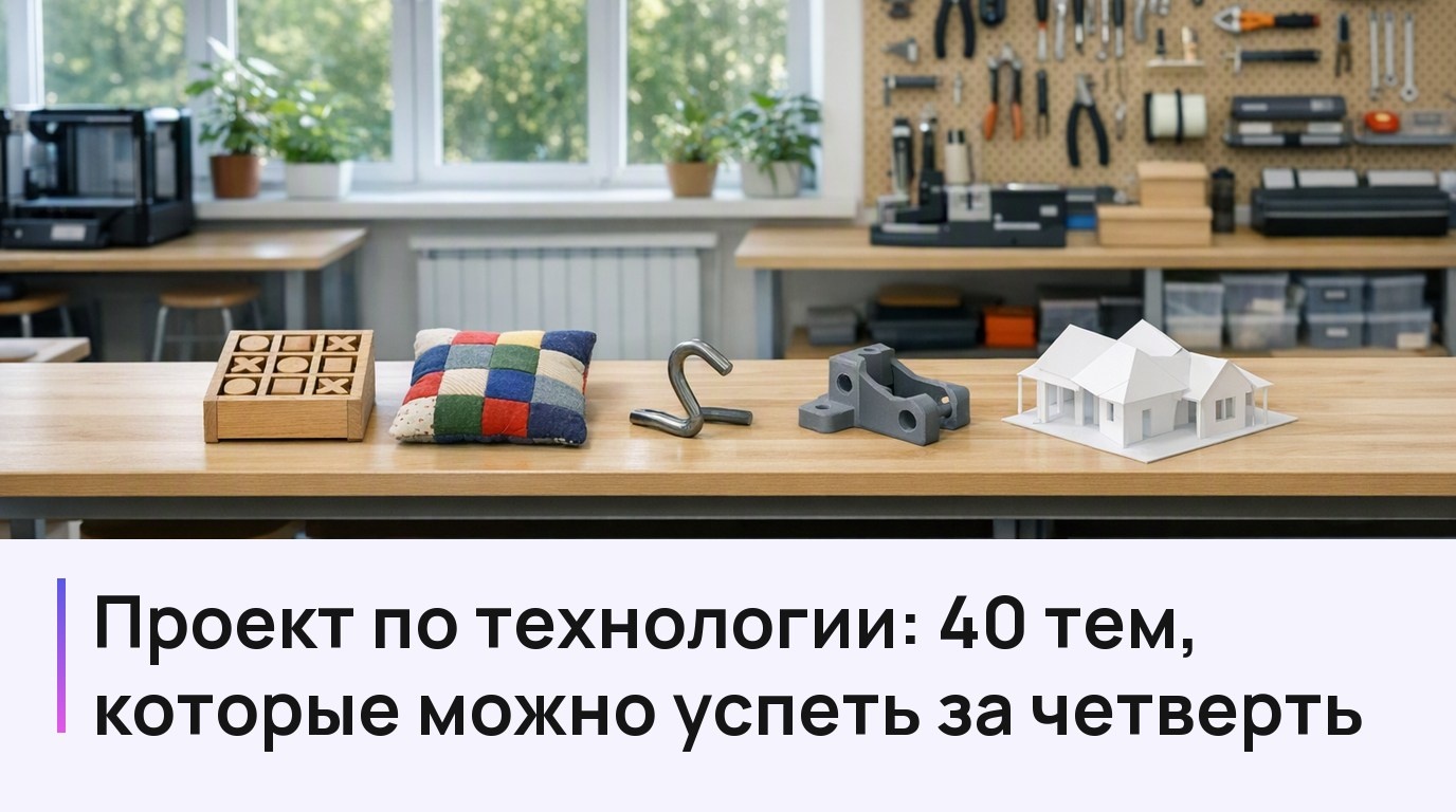 Проект по технологии: изделия учеников на верстаке школьной мастерской